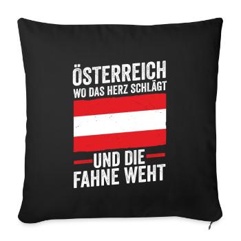Austrians Austria - Sofa pillowcase 17,3'' x 17,3'' (45 x 45 cm) - black - Front