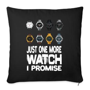 Juste une montre de plus, je vous promets Uhr Armanbanduhren - Housse de coussin décorative 45 x 45 cm - noir - Devant