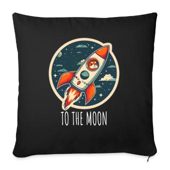 To The Moon Shiba Inu Rocket Crypto Currency - Sofa pillowcase 17,3'' x 17,3'' (45 x 45 cm) - black - Front
