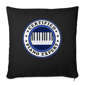 Piano Pianist Piano Player Piano Gift - Sofa pillowcase 17,3'' x 17,3'' (45 x 45 cm) - black - Front