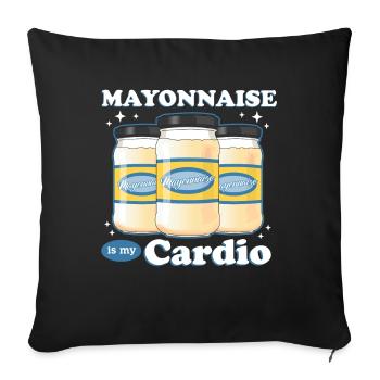 Mayonnaise Mayo Lover Gift - Housse de coussin décorative 45 x 45 cm - noir - Devant