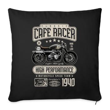 Cafe Racer Motorrad Geburtstag Biker Geboren 1940 - Sofakissenbezug 45 x 45 cm - Schwarz - Vorne