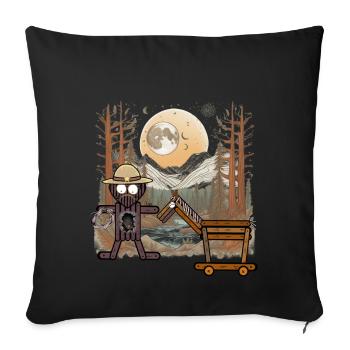 Wild West Rider Horse Cowboy Western Rider - Sofa pillowcase 17,3'' x 17,3'' (45 x 45 cm) - black - Front