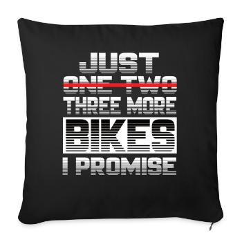 Juste un vélo de plus que je promets moto - Housse de coussin décorative 45 x 45 cm - noir - Devant