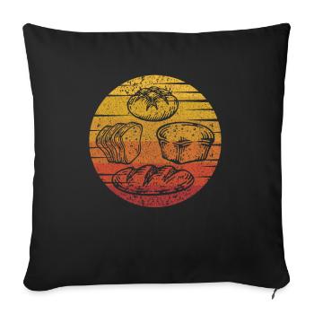 Retro Bread Dough Bread Maker Bread Queen Lover - Sofa pillowcase 17,3'' x 17,3'' (45 x 45 cm) - black - Front