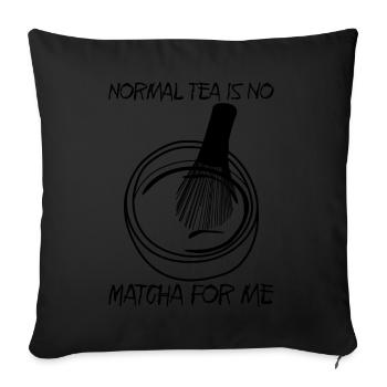 Matcha Green Tea Powder Japanese Tea - Sofa pillowcase 17,3'' x 17,3'' (45 x 45 cm) - black - Front