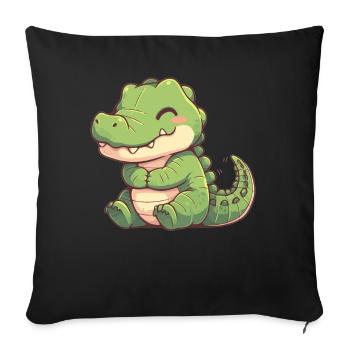 Alligatoren Alligator - Housse de coussin décorative 45 x 45 cm - noir - Devant