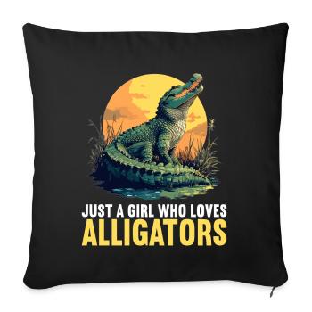 Alligatoren Alligator - Housse de coussin décorative 45 x 45 cm - noir - Devant