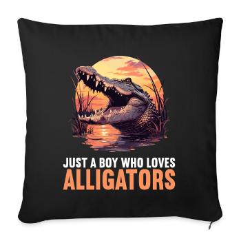 Alligatoren Alligator - Housse de coussin décorative 45 x 45 cm - noir - Devant