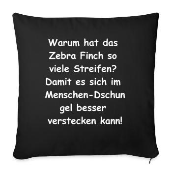 Hide and Seek Gift - Sofa pillowcase 17,3'' x 17,3'' (45 x 45 cm) - black - Front