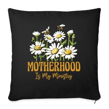 La maternité est mon ministère - Housse de coussin décorative 45 x 45 cm - noir - Devant