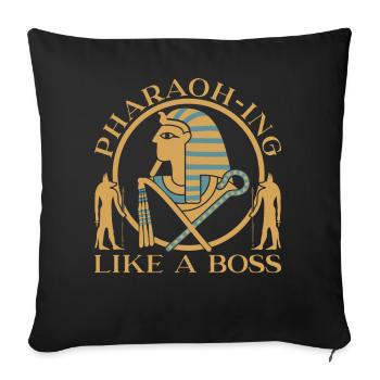 Pharaon comme un - Housse de coussin décorative 45 x 45 cm - noir - Devant