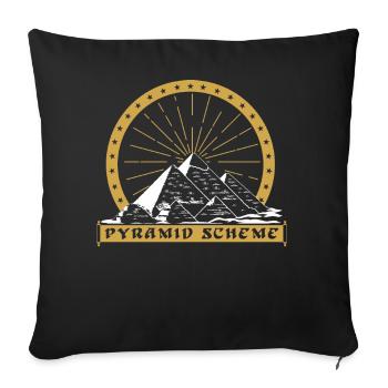 Vente pyramidale - Housse de coussin décorative 45 x 45 cm - noir - Devant