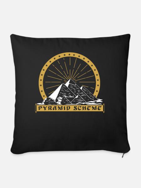 Schneeballsystem - Sofakissenbezug 45 x 45 cm - Schwarz