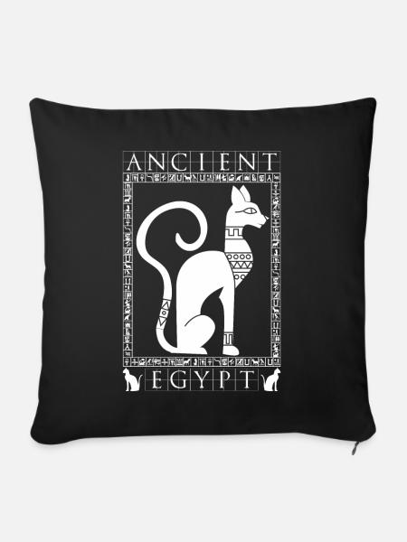 Altes Ägypten - Sofakissenbezug 45 x 45 cm - Schwarz