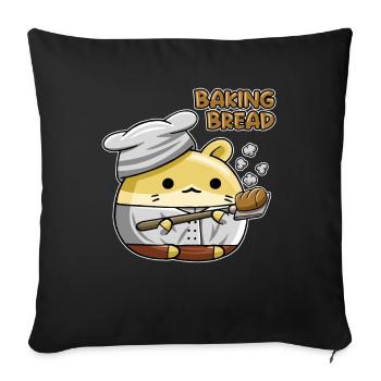 Baking Bread Bread Dough Bread Maker Bread Queen - Sofa pillowcase 17,3'' x 17,3'' (45 x 45 cm) - black - Front
