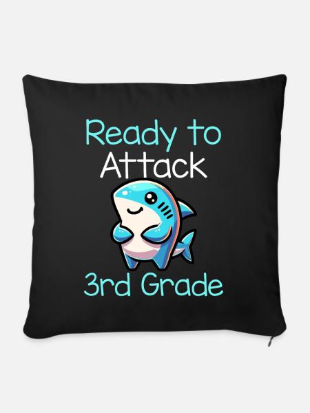 Ready To Attack 3rd Grade - Sofakissenbezug 45 x 45 cm - Schwarz