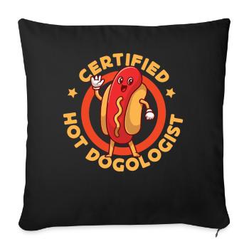Hot Dog Adult Certified Hot - Sofakissenbezug 45 x 45 cm - Schwarz - Vorne