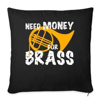French Horn Orchestra - Sofakissenbezug 45 x 45 cm - Schwarz - Vorne