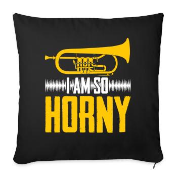 Flugelhorn Brass Instrument Orchestra - Sofakissenbezug 45 x 45 cm - Schwarz - Vorne