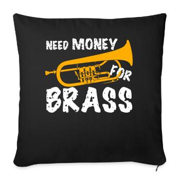 Orchestre de bugles - Housse de coussin décorative 45 x 45 cm - noir - Devant