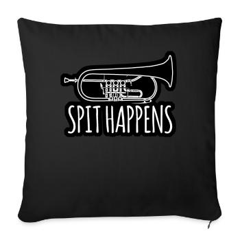Orchestre de musique de cuivres Bugle - Housse de coussin décorative 45 x 45 cm - noir - Devant