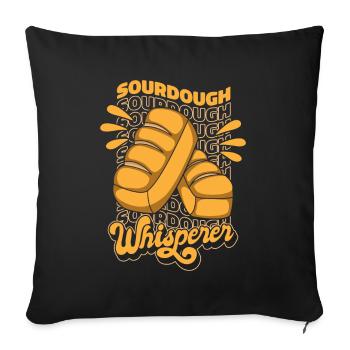 Sourdough Whisperer Bread Dough Bread Maker Bread - Sofa pillowcase 17,3'' x 17,3'' (45 x 45 cm) - black - Front
