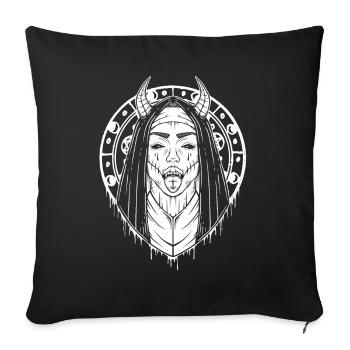 Embrasser les ténèbres : Emo, Got, Punk, Occulte - Housse de coussin décorative 45 x 45 cm - noir - Devant