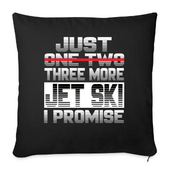 Encore un jet ski, je vous promets Jet Ski Jetski - Housse de coussin décorative 45 x 45 cm - noir - Devant
