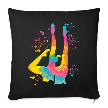 Artistic Swim Team Synchronschwimmen - Sofakissenbezug 45 x 45 cm - Schwarz - Vorne