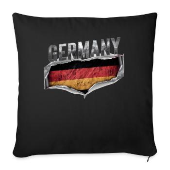 Germany German German GER Almanya Alemania - Sofa pillowcase 17,3'' x 17,3'' (45 x 45 cm) - black - Front