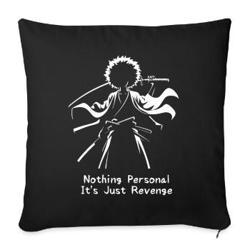 Samurai Ronin Schwertkampf Krieger Geschenk - Sofakissenbezug 45 x 45 cm - Schwarz - Vorne