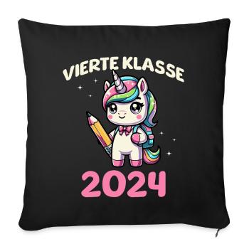 Fourth Grade 2024 - Sofa pillowcase 17,3'' x 17,3'' (45 x 45 cm) - black - Front