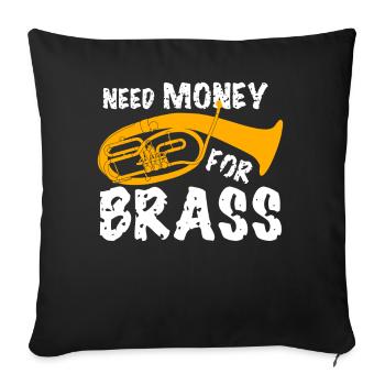 Orchestre de baryton ténorhorn - Housse de coussin décorative 45 x 45 cm - noir - Devant