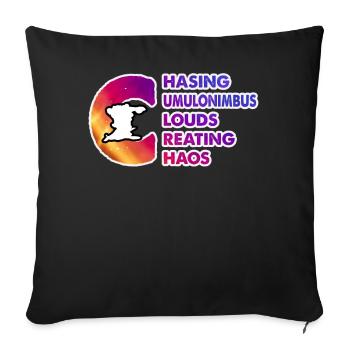 Wetter Sturmjäger Meteorologie Liebhaber Outfit - Sofakissenbezug 45 x 45 cm - Schwarz - Vorne