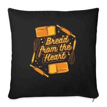 Bread From The Heart Bread Dough Bread Maker - Sofa pillowcase 17,3'' x 17,3'' (45 x 45 cm) - black - Front