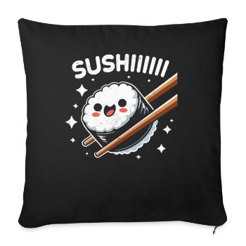 sushi - Housse de coussin décorative 45 x 45 cm - noir - Devant