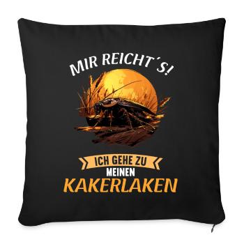 Cockroach Kakerlaken Kakerlake - Sofakissenbezug 45 x 45 cm - Schwarz - Vorne