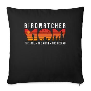 Ornithologue Maman L’idole Le mythe L’ornithologue - Housse de coussin décorative 45 x 45 cm - noir - Devant