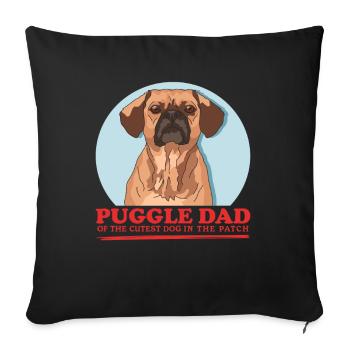 Puggle Dad Dog Owner Dog Owner Gift - Sofa pillowcase 17,3'' x 17,3'' (45 x 45 cm) - black - Front