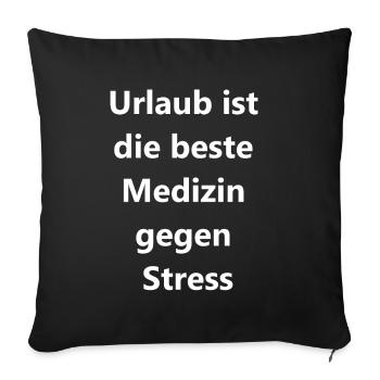 Summer Vacation Gift - Sofa pillowcase 17,3'' x 17,3'' (45 x 45 cm) - black - Front