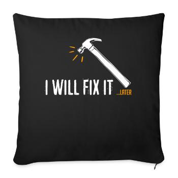 DIY Dad Workshop Craftsman Handyman - Sofa pillowcase 17,3'' x 17,3'' (45 x 45 cm) - black - Front