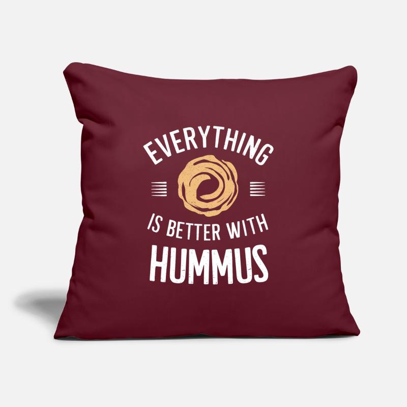 Everything is better with hummus Sofa pillowcase 17,3'' x 17,3'' (45 x 45 cm)