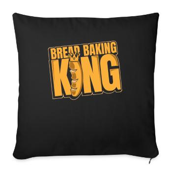Bread Baking King Bread Maker Bread Dough Lover - Sofa pillowcase 17,3'' x 17,3'' (45 x 45 cm) - black - Front