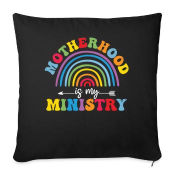 La maternité est mon ministère - Housse de coussin décorative 45 x 45 cm - noir - Devant