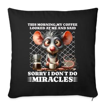 Morning grouch coffee funny saying advice - Sofa pillowcase 17,3'' x 17,3'' (45 x 45 cm) - black - Front