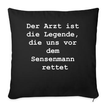 Gift for the Lifesaver - Sofa pillowcase 17,3'' x 17,3'' (45 x 45 cm) - black - Front