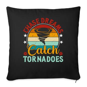 Stormchaser Meteorologis Tornado Chaser outfit - Sofa pillowcase 17,3'' x 17,3'' (45 x 45 cm) - black - Front