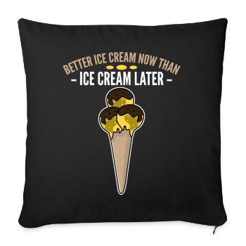 Summer Chocolate Ice Cream Cup Icecream - Sofakissenbezug 45 x 45 cm - Schwarz - Vorne
