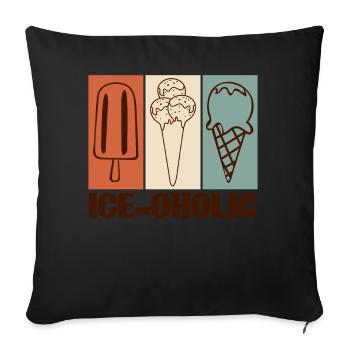 Ice Cream Summer - Sofakissenbezug 45 x 45 cm - Schwarz - Vorne